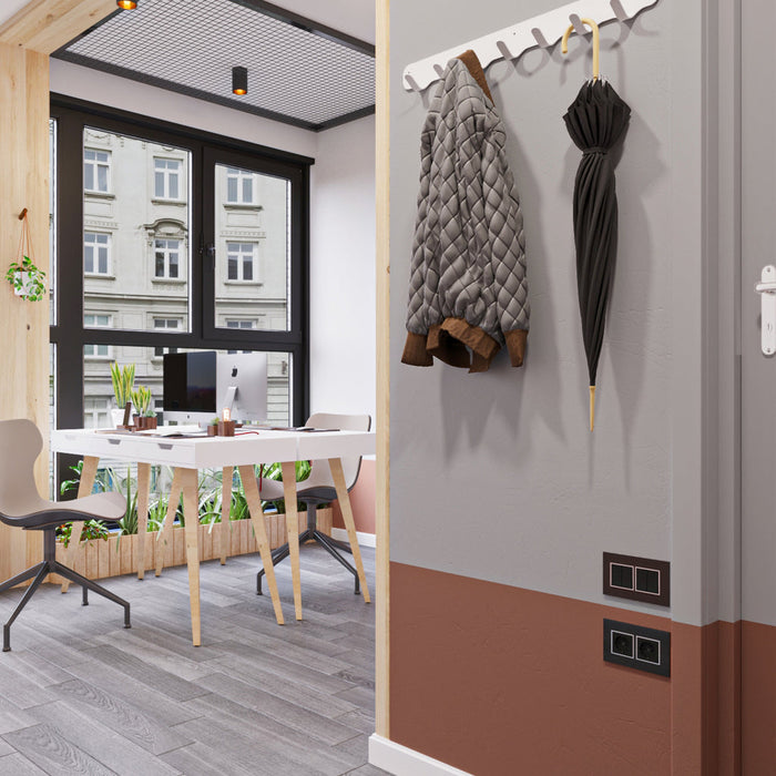 Gorillz Rounded Seven - Wandkapstok - 67 x 6 x 7,8 mm - Wit