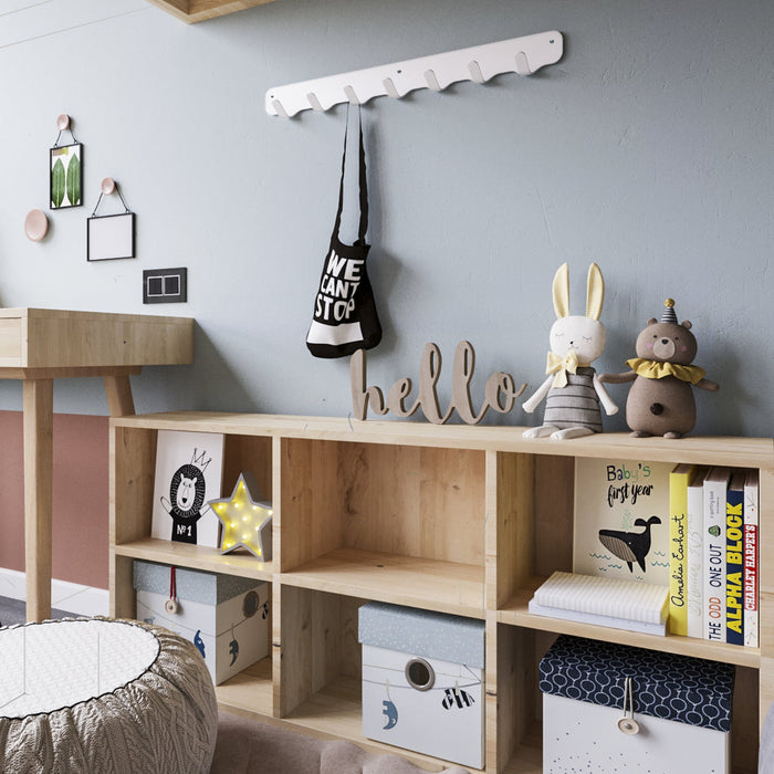 Gorillz Rounded Seven - Wandkapstok - 67 x 6 x 7,8 mm - Wit