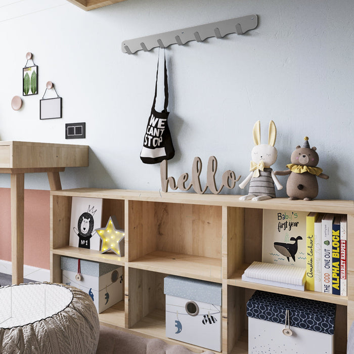 Gorillz Rounded Seven - Wandkapstok - 67 x 6 x 7,8 mm - Grijs