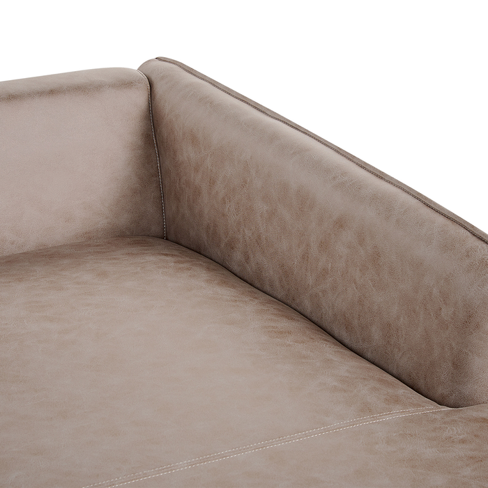 Beliani - GALLO - Hoekbank - Lichtbruin - Linkszijdig - Polyester