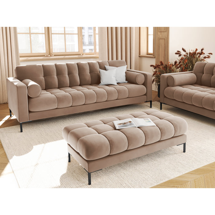 Cosmopolitan Design Bali Hocker - Taupe / Zwart