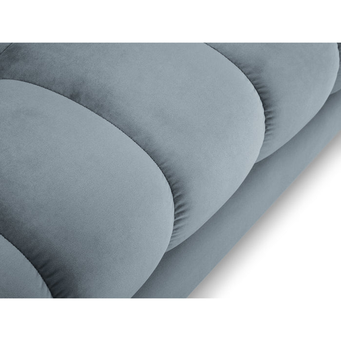 Cosmopolitan Design Bali Hoekbank met Chaise Longue Links - Lichtblauw / Goud