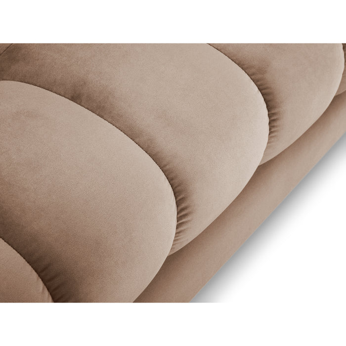 Cosmopolitan Design Bali Hoekbank met Chaise Longue Links - Taupe / Zwart