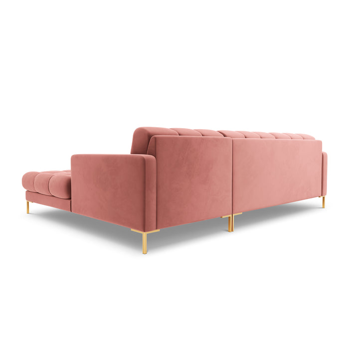 Cosmopolitan Design Bali Hoekbank met Chaise Longue Rechts - Roze / Goud