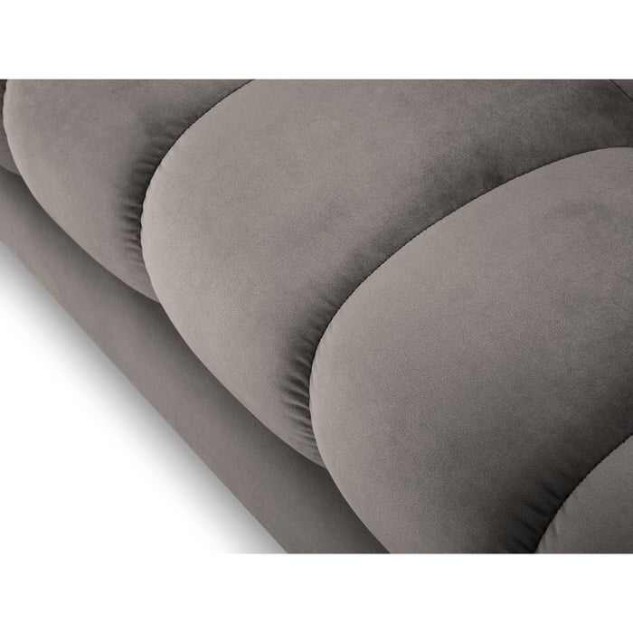 Cosmopolitan Design Bali Hoekbank met Chaise Longue Rechts - Lichtgrijs / Zwart
