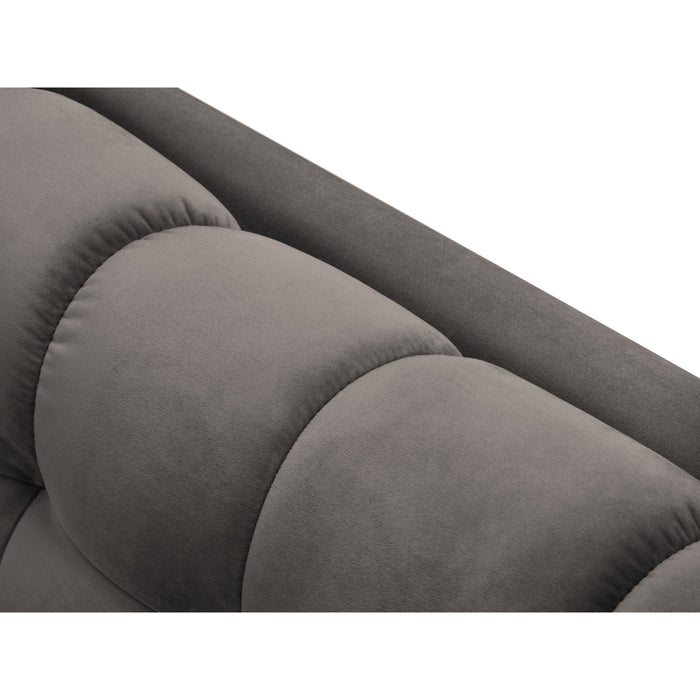 Cosmopolitan Design Bali Hoekbank met Chaise Longue Rechts - Lichtgrijs / Zwart