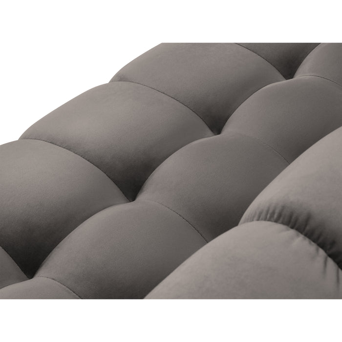 Cosmopolitan Design Bali Hoekbank met Chaise Longue Rechts - Lichtgrijs / Zwart