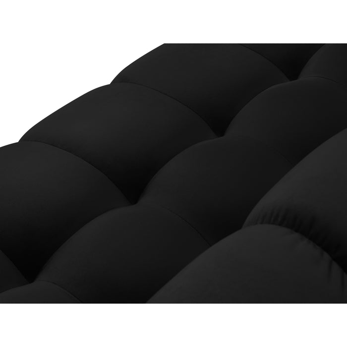 Cosmopolitan Design Bali Hoekbank met Chaise Longue Rechts - Zwart / Zwart