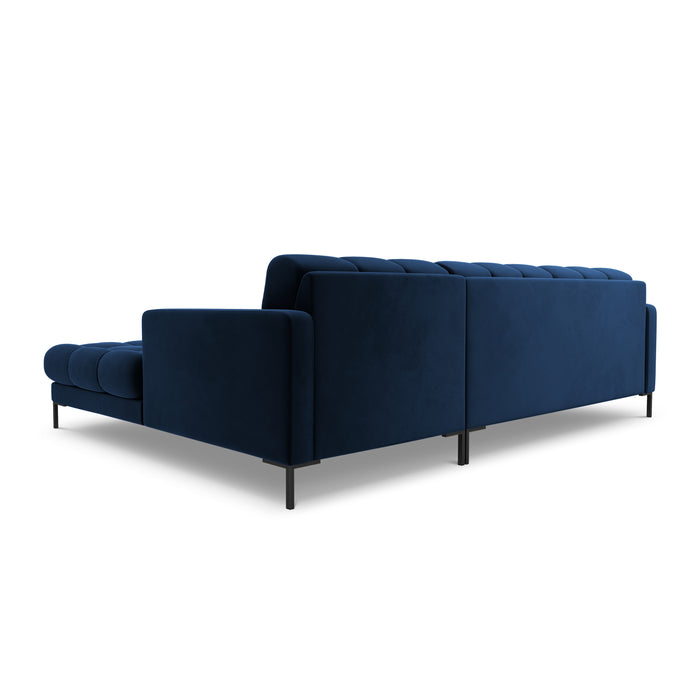 Cosmopolitan Design Bali Hoekbank met Chaise Longue Rechts - Koningsblauw / Zwart