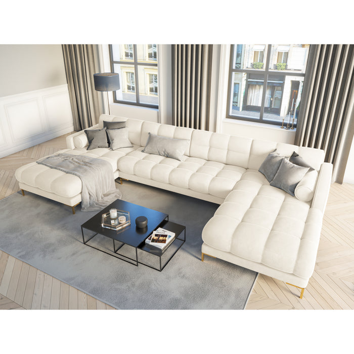 Cosmopolitan Design Bali U-bank - Lichtbeige / Zwart