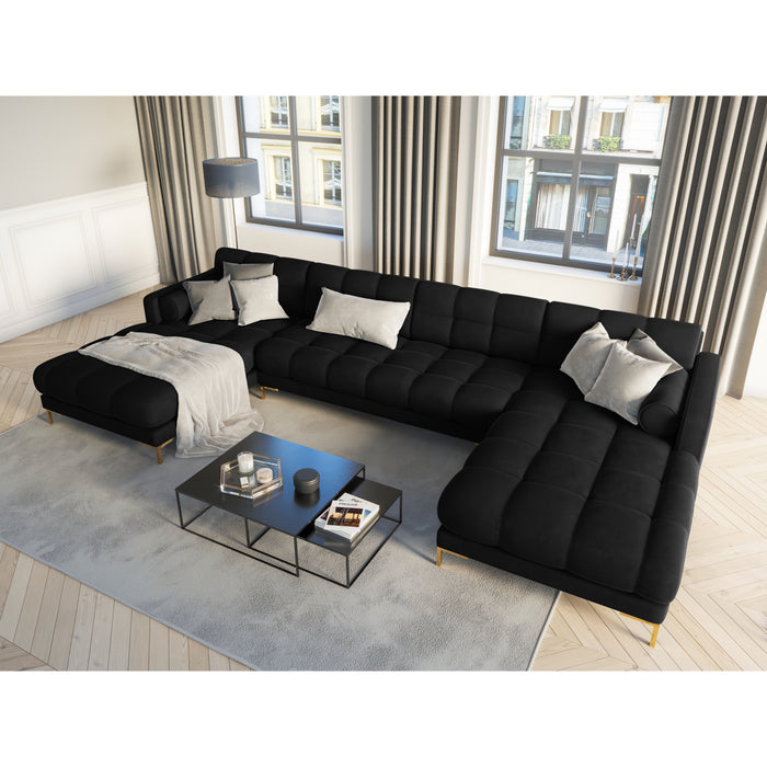 Cosmopolitan Design Bali U-bank - Zwart / Goud