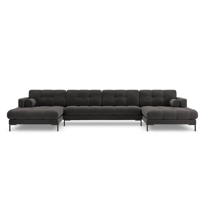 Cosmopolitan Design Bali U-bank - Donkergrijs / Zwart