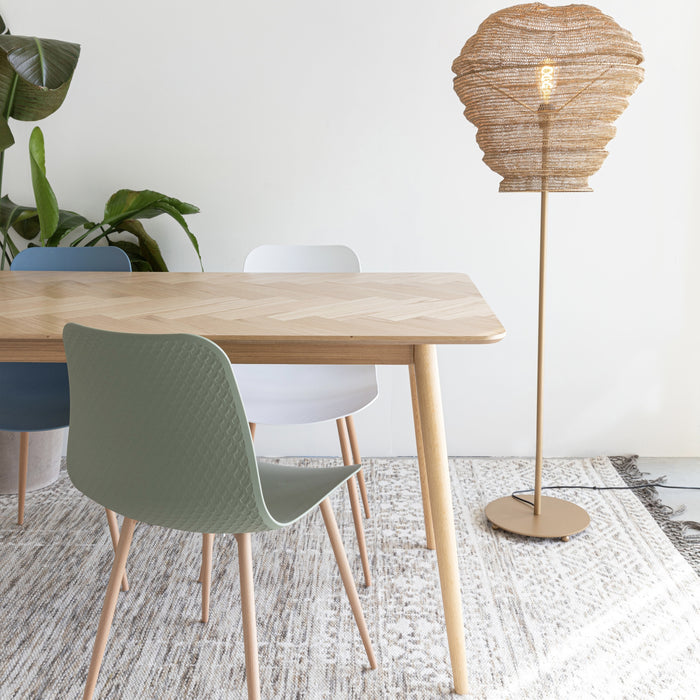 by fonQ Fabio Eettafel Visgraat - 180 x 90 cm - Bruin