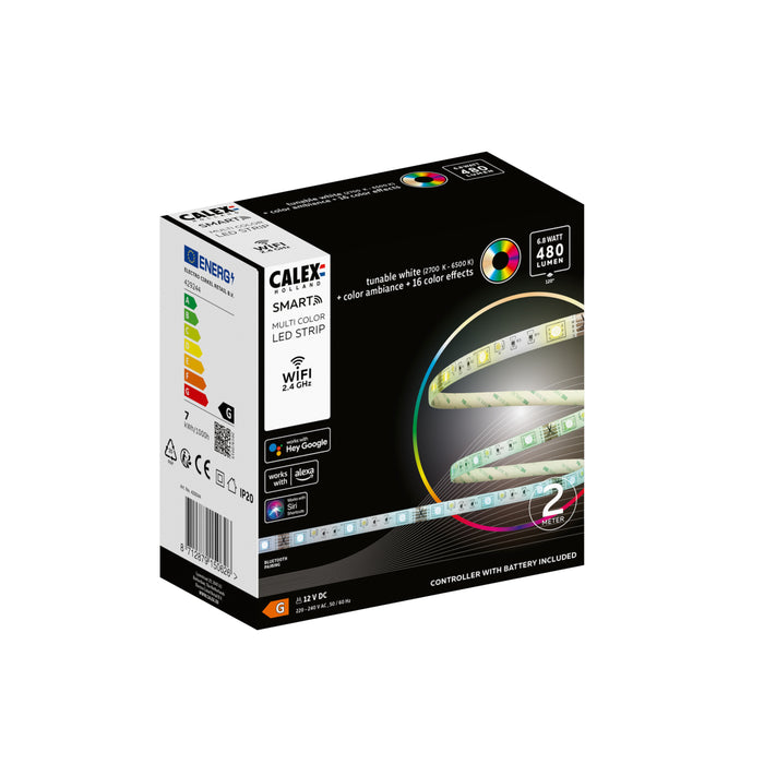 Calex Slimme LED Strip 2 meter - RGB - Met App en Afstandsbediening