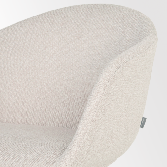 Nolon Noa-Otis Eetkamerstoelen Set van 2 - Beige - Zwarte Poten