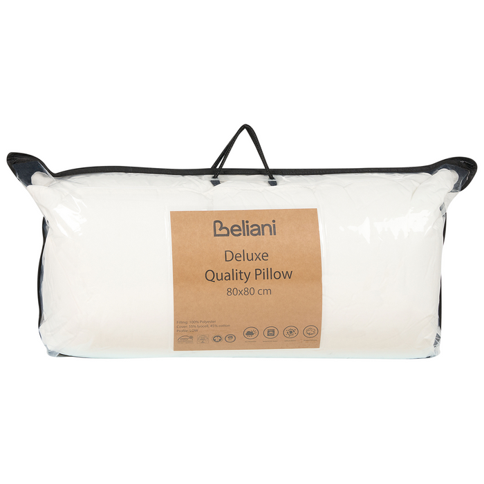 Beliani - THIMPU - Hoofdkussen laag - Wit - 80 x 80 cm - Polyester