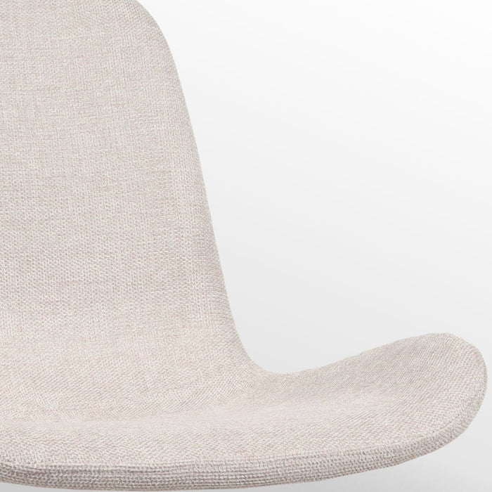 Nolon Noa-Fé Eetkamerstoel Beige - Stof - Wit Onderstel