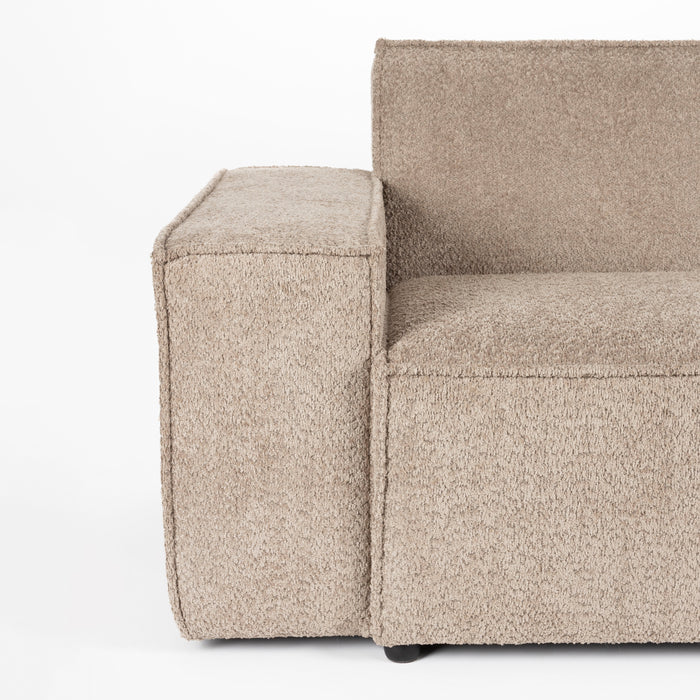 Zuiver x fonQ James 3-zitsbank - Teddystof - Beige