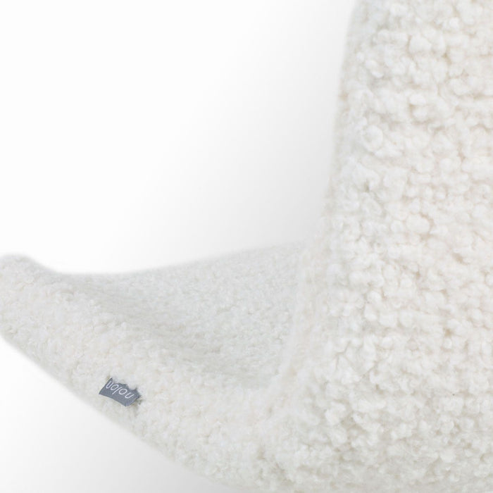 Nolon Nino-Fé Barkruk Teddy Gebroken Wit - Zwart Onderstel - 65 cm