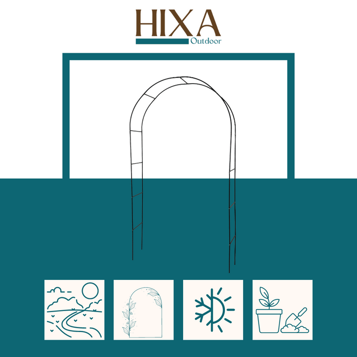 HIXA Rozenboog Tuindecoratie 240 x 140 cm Metalen frame