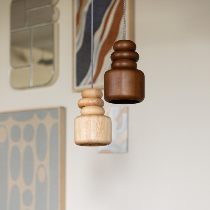 Zuiver x fonQ Dicky Hanglamp - Walnoot