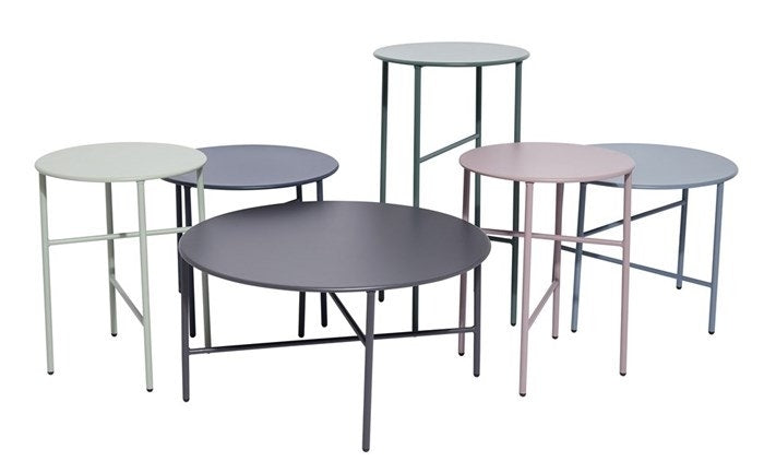 Lisomme Mila metalen tuin salontafel zwart - Ø 70 cm