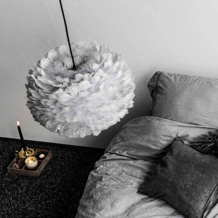 Umage Eos Medium hanglamp light grey - met koordset zwart - Ø 45 cm