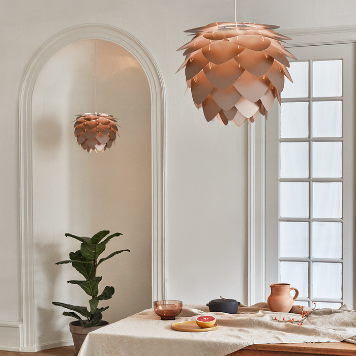 Umage Aluvia Medium hanglamp brushed bronze  - met koordset wit - Ø 59