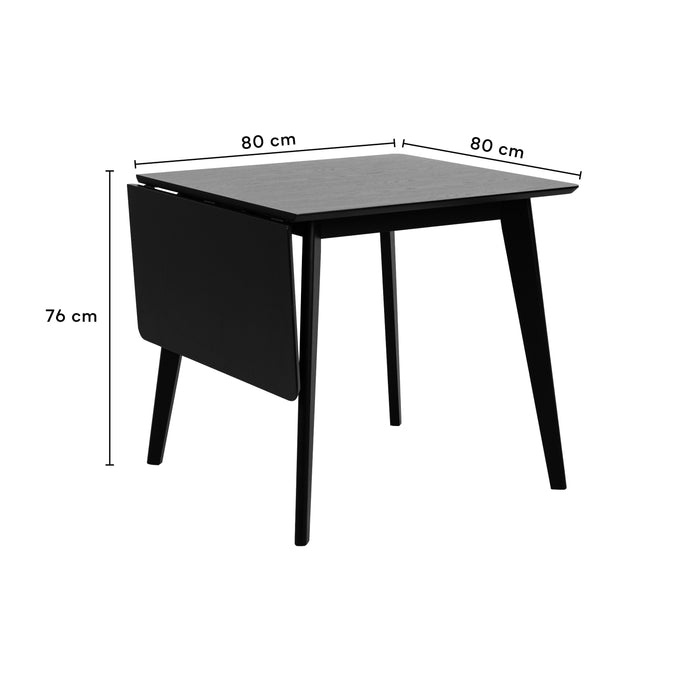 by fonQ basic Crow Eettafel Inklapbaar - 120 x 80 cm - Wit
