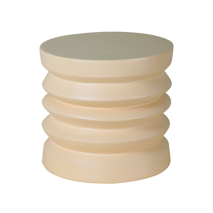 HKliving Stoneware Bijzettafel Ø 38 cm - Cream