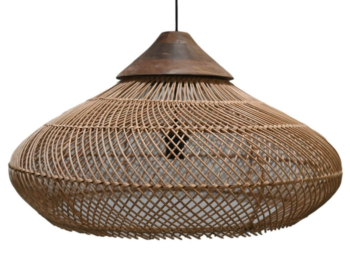 HSM - HSM Collection-Hanglamp-65x65x40-Naturel-Rotan|Teak