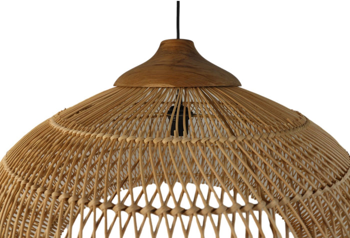 HSM - HSM Collection-Hanglamp-65x65x40-Naturel-Rotan|Teak