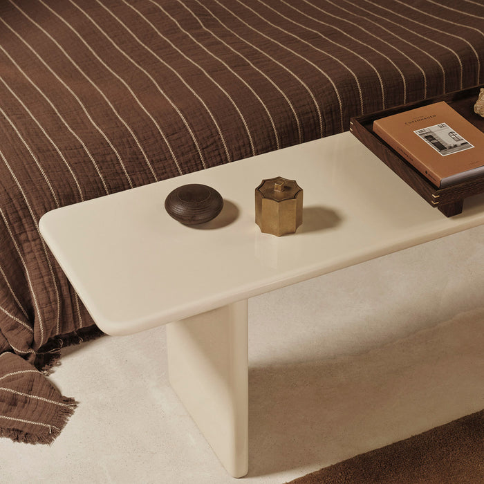 ferm LIVING Rink Bankje - B 140 cm - Eggshell