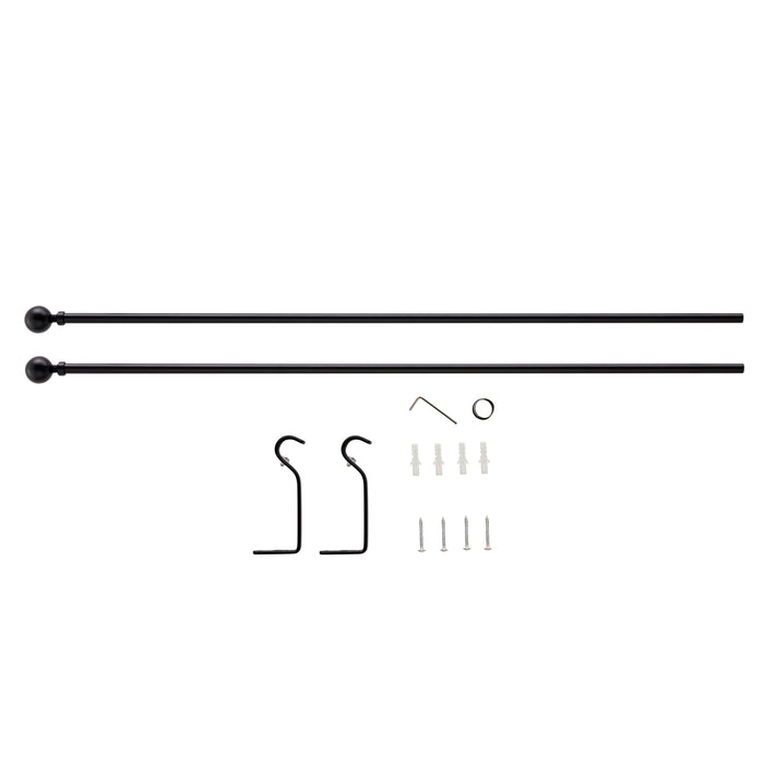 ACAZA Gordijnroede Zwart