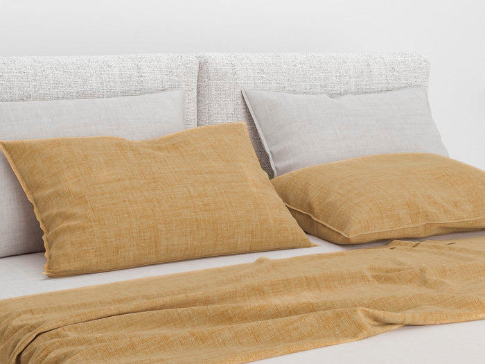 Zo Home Lino Kussensloop Linnen Look ochre yellow