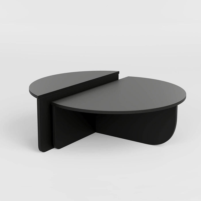 Giga Meubel - Salontafel Zwart Hout - 90x90x35cm - Podium