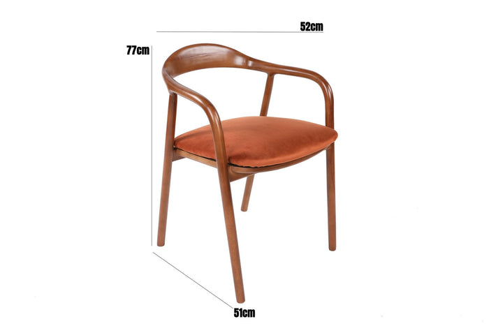 Giga Meubel - Eetkamerstoel Bruin Hout - Palm