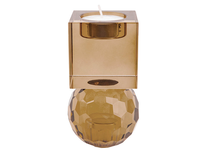 present time - Candle Holder Crystal Art Medium Squared