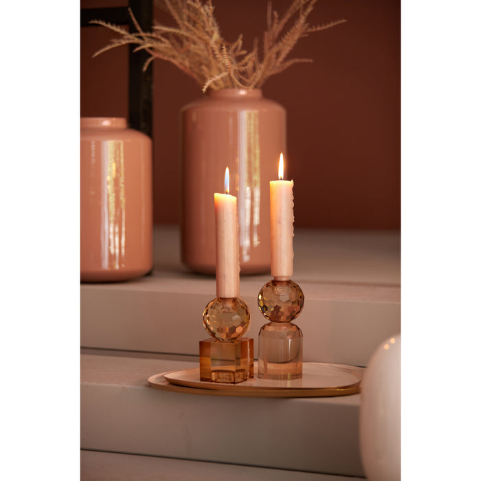 present time - Candle Holder Crystal Art Medium Squared