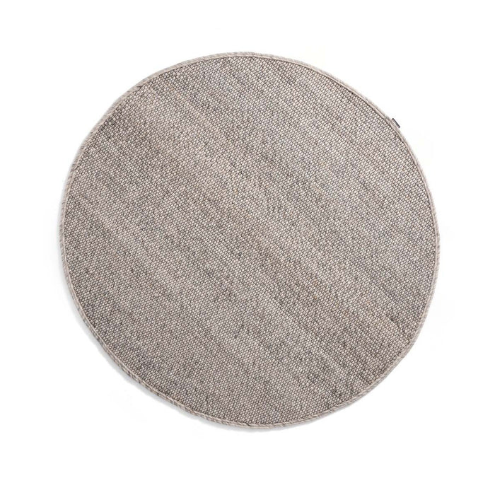 Nordic Weavers Rond wollen vloerkleed Lett - lichtgrijs - 120 cm