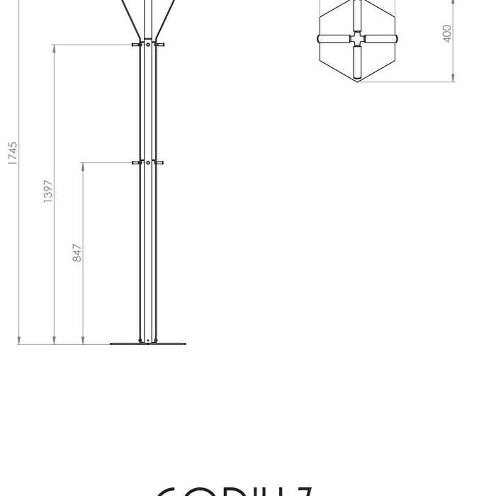 Gorillz Stack - Kapstok Staand - Industrieel design - Wit