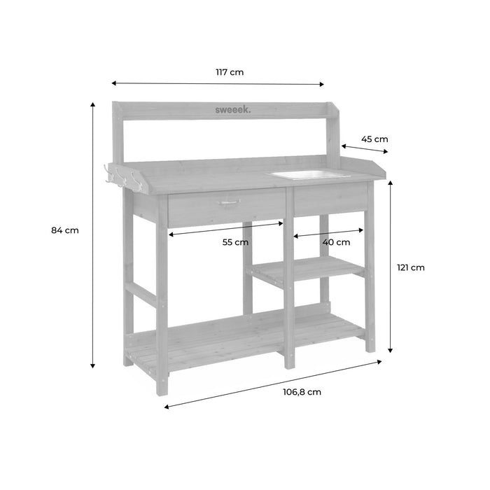sweeek - Houten pottafel