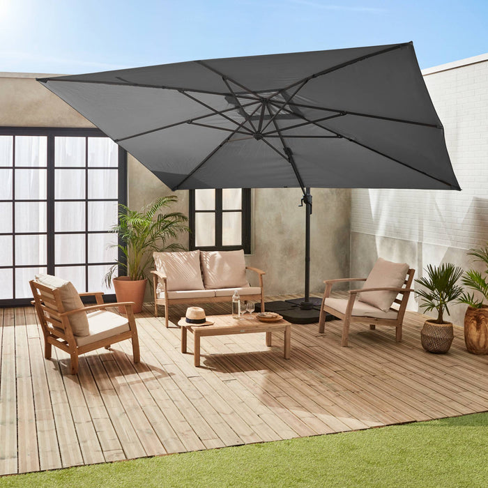 sweeek - Rechthoekige zweefparasol 3x4 m – Antibes