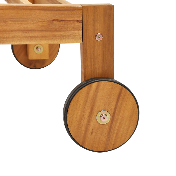 Beliani - BELLANO - Ligstoel - Lichthout - Acaciahout