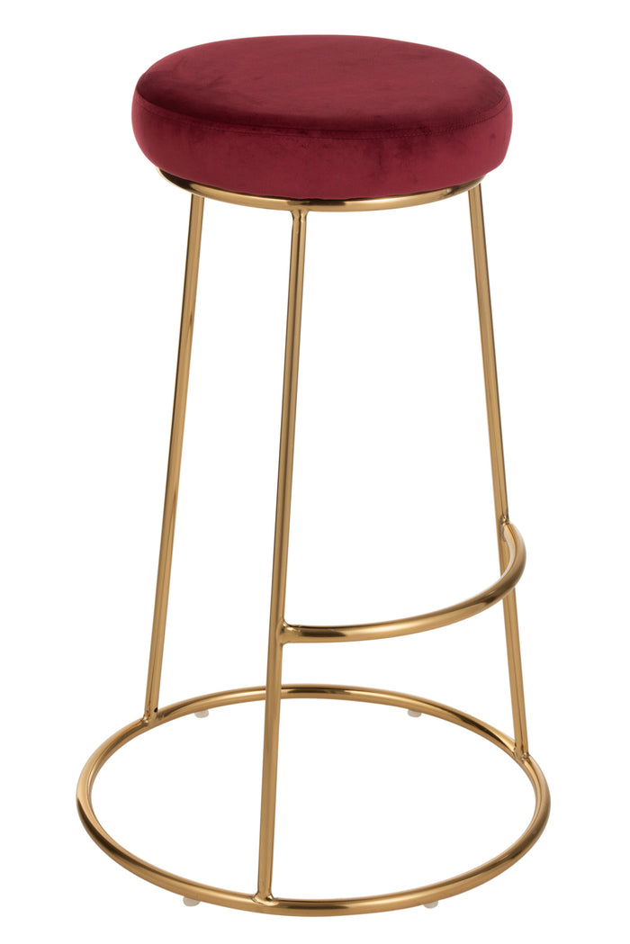 Zitting | Textiel | Rood | 34x34x (h)7.5 Cm