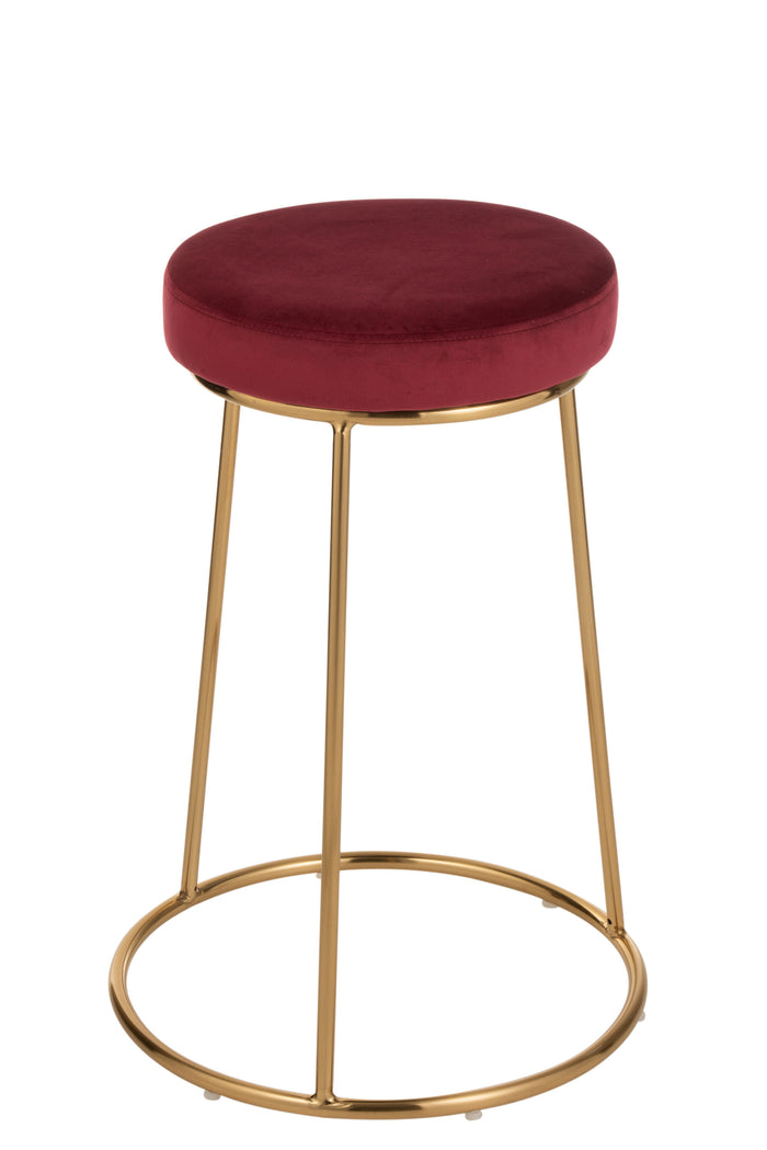 Zitting | Textiel | Rood | 34x34x (h)7.5 Cm