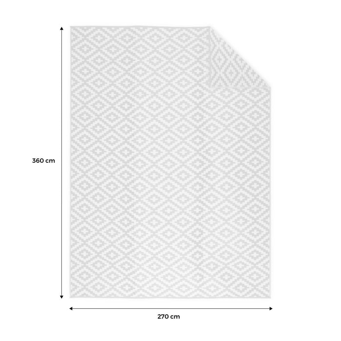 sweeek - Tapijt voor buiten met blauw|beige etnisch patroon