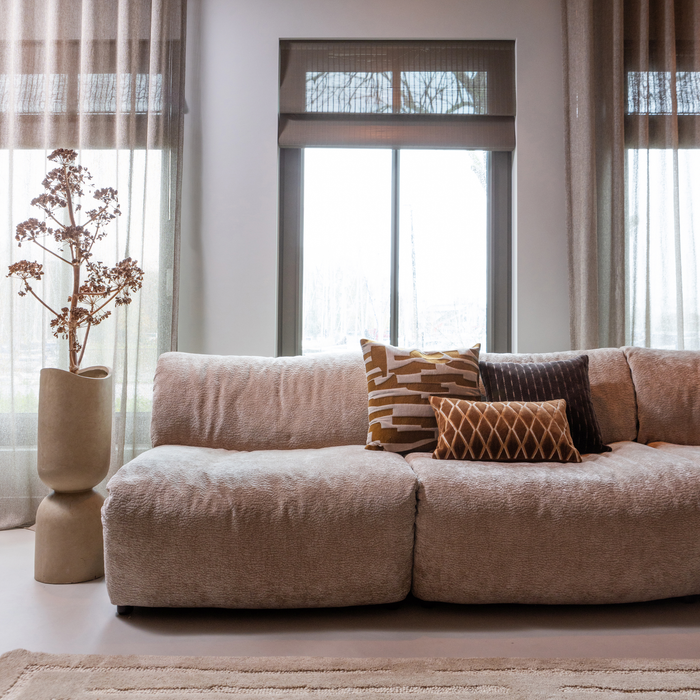 WOOOD vaas|plantenpot Mosi - Fiber Clay - Beige - 75x25 cm