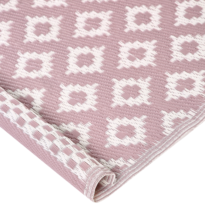 Beliani - THANE - Outdoor kleed - Roze - 120 x 180 cm - Polypropyleen