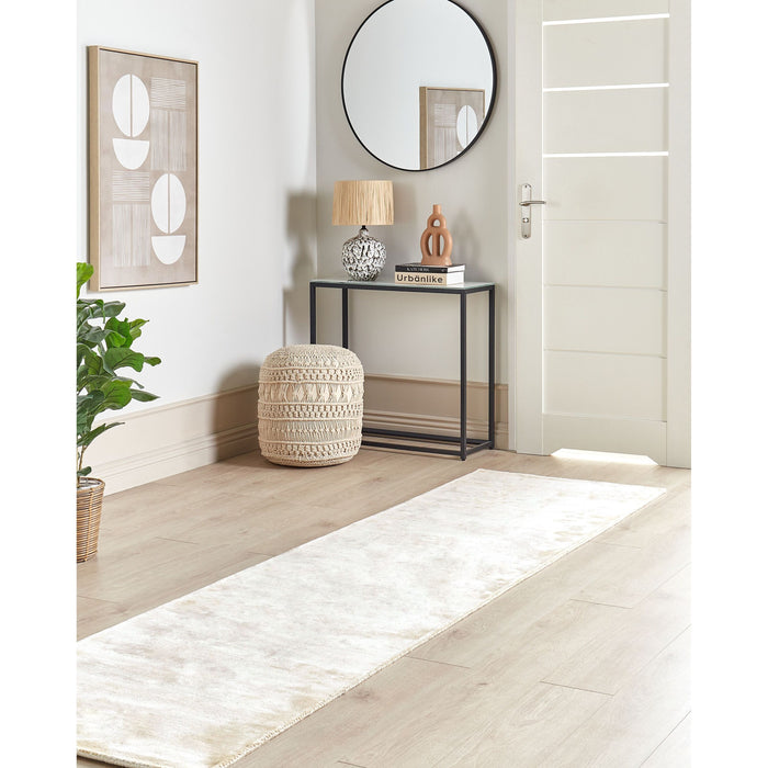 Beliani - GESI II - Vloerkleed - Lichtbeige - 80 x 300 cm - Viscose